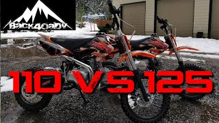 SSR 125 SEMI  VS 110 PIT BIKES *PROS AND CONS**