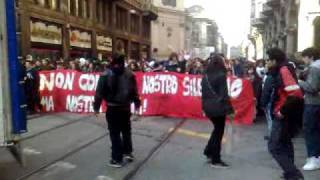 Sciopero Cgil Torino, corteo studenti