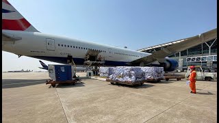 British Airways flies vital medical supplies to Britain, including ventilators and PPE