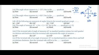 Mr.Eslam Sayed H.W. Sec.1 "Directed angle & Radian system" Trigonometry