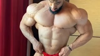 Bodybuilder posing