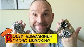 ROLEX SUBMARINER Reference 114060 Unboxing and Comparison