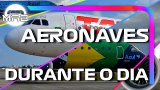 Aeronaves durante o dia no aeroporto do Recife