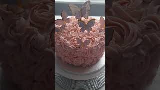 Birthday cake for girls | floral pink cake #cake #shortvideos #shortsfeed #baking #yummy #beautiful