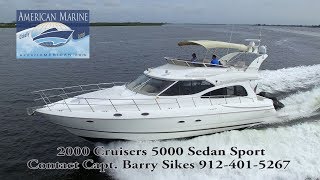 SOLD - 2000 50' Cruisers 5000 Sedan Sport HD By American Marine