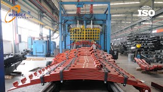 Trailer leaf spring production process: Pre-pressing load testing-WONDEE Autoparts 16-July 2020