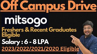 Mitsogo Off Campus Drive For Freshers & Recent Graduates | No Percentage Criteria 🔥🔥