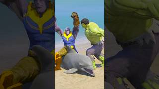 GTA WHEN IRONMAN HELP DOLPHIN FROM HULK AND THANOS #shorts | Maheshwar Gamerz