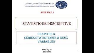 Séries statistiques doubles (partie 2/3)