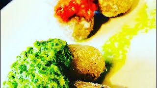 Canary Island potatoes with Mojo Rojo and Mojo Verde sauce