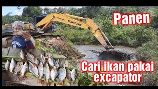 ⁉️Nekat Cari Ikan Pakai Alat Berat Excavator 😱 Alhamdulilah Panen #alatberat