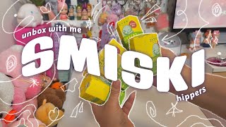 unboxing smiski hippers blindboxes | random single boxes 💚🎧📱