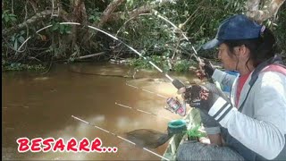 REJEKI BESAR BISA KETEMU SPOT INI...ISINYA BIKIN PANIK ❗MANCING UDANG GALAH