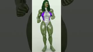 Jennifer Walter She Hulk Big Muscle Growth #animation #shehulk