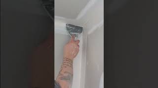 Pulling 3-ways after using the tube/anglehead on angles. #drywallfinisher #3ways #satisfying