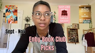 Next 3 NON-BINARY BOOK CLUB picks + strifealong announcement