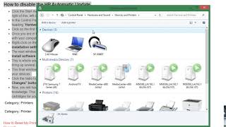 Turning OFF the printer auto update via PC
