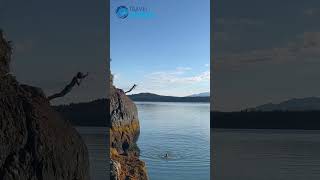 Here's to summer! Cliff diving in Juneau, Alaska