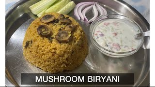 Mushroom Biryani using Jeerakasala Rice | Veg Rice