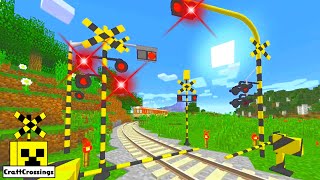 railway railroad crossing trains Minecraft 踏切 アニメ 049-07