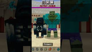 Minecraft Mutan Zombie🧌Vs Warden #minecraft #minecraftshorts #shorts