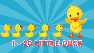 Little Duck Counting Song - Learn to Count 1 to 20 with Cute Ducklings for Kids