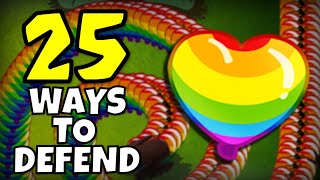 25 EASY Ways to Defend Regrow Regen Rainbows! (Bloons TD Battles)