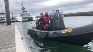 Coming Alongside a pontoon in a Powerboat - Ferry Gliding Technique