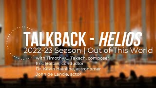 Post Concert Talk-Back | Helios - October 1st, 2022