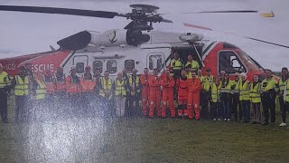 Banna sea rescue celebrates 40 years vith a visit from Shannon rescue 115 Coast gard Helicopter