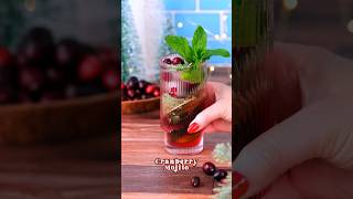 The perfect Christmas mojito! ❤️🍃 Cranberry Mojito with Bacardi #christmascocktail #holidaydrink