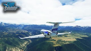 Wild Airport! Citation Longitude to Telluride on PilotEdge Online ATC in Microsoft Flight Simulator