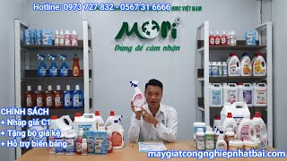 Báo giá nước giặt xả công nghiệp, chất tẩy điểm chuyên dụng cho giặt là