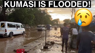 BREAKING NEWS: SAD 😢 HAPPENING LIVE FROM KUMASI || FLOODING OCCURS AFTER HEAVY DOWNPOUR IN KEJETIA