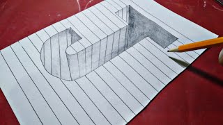 HOW TO DRAW 3D HOLE LETTER ON PAPER