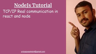 TCP/IP Real communication in react and node