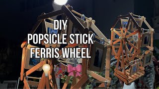 DIY FERRIS WHEEL WITH POPSICLE STICKS 🎡💡| Photo Frame | Tutorial Step by Step | 💌