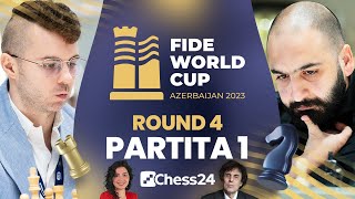 FIDE World Cup 2023 con Carlsen, Nakamura, Caruana e Vocaturo | Round 4 - Partita 1