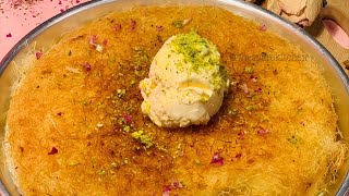 Kunafa with ice cream #shorts #ytshorts #kunafa #icecream