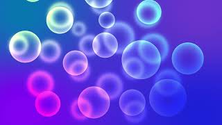 Bright Bubbles in a circular motion. Atmospheric Cyan Background. Relaxing Screensaver. Free Footage