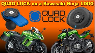 QUAD LOCK phone mount system on Kawasaki Z1000SX / Ninja 1000