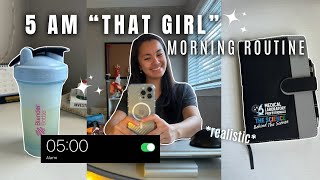 THAT GIRL MORNING ROUTINE ☀️5am productive vlog, healthy breakfast, journaling + MORE