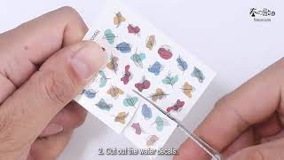 Spring Water Nail Decal And Sticker Flower Leaf