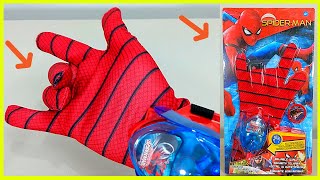 Lançador de Teia do Homem Aranha com Luva - Lançador de Disco Spider-Man com Som