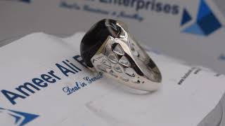 AAE 9808 Sulemani Aqeeq Chandi Ring