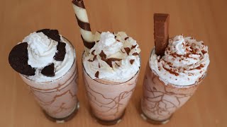 HOW TO MAKE MILKSHAKE RECIPE | 3 VARIETY | CHOCOLATE MILKSHAKE | OREO MILKSHAKE |KITKAT MILK SHAKE