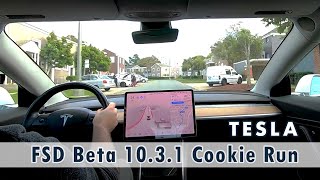 Simulated Tesla robotaxi ride from SF State University to the bake shop