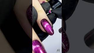 Mysterious Purple Nail with Cat Eyes Effect - LDS Dozen Rose Collection