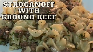 STROGANOFF WITH GROUND BEEF