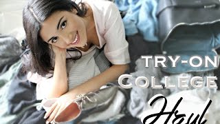 BIG TRY-ON COLLEGE CLOTHING HAUL | Topshop + Nastygal + Zara + UO + F21